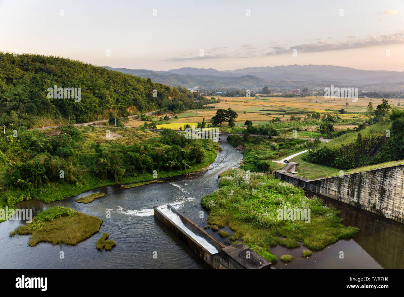 Mae Suai Dam, reservoir, hydropower plant, Chiang Rai Province, Thailand Stock Photo