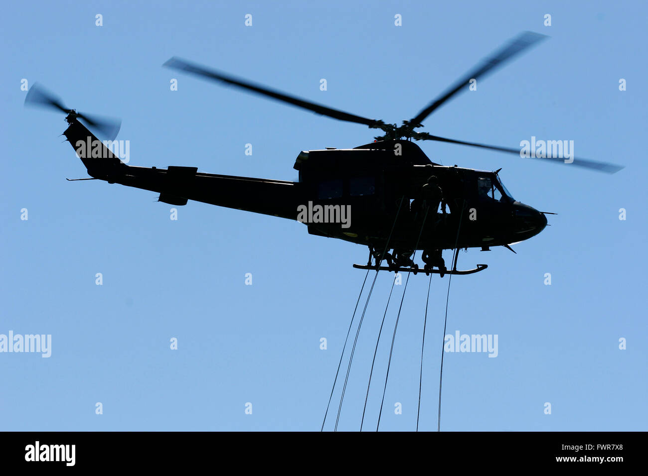 Canadian Forces CH-146 Griffon practices with cadets from the Royal ...