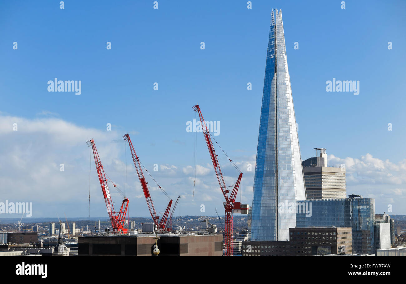 The Shard, the tallest building in the EU, in the London Bridge Quarter