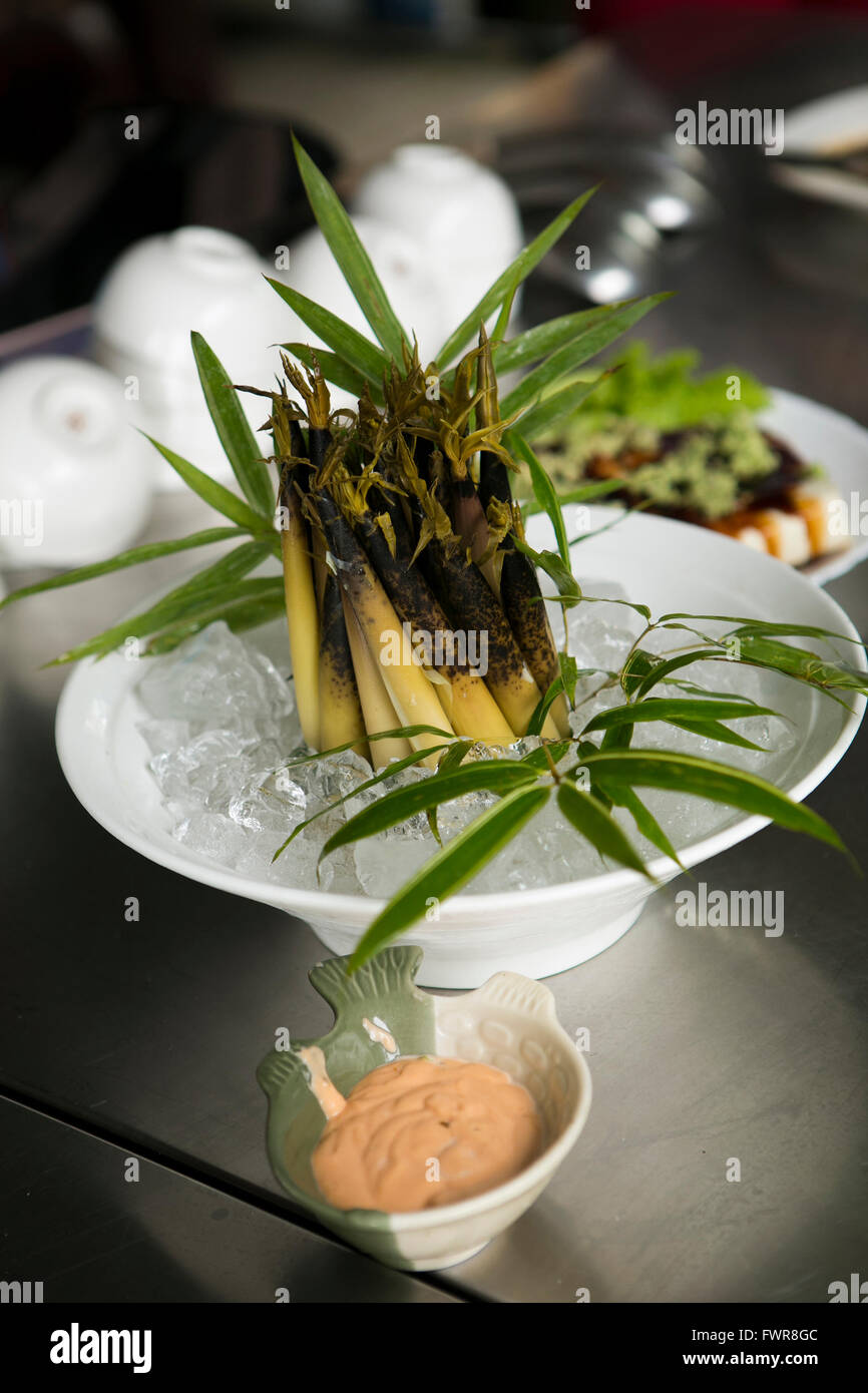 Bamboo shoot dish Stock Photo Alamy