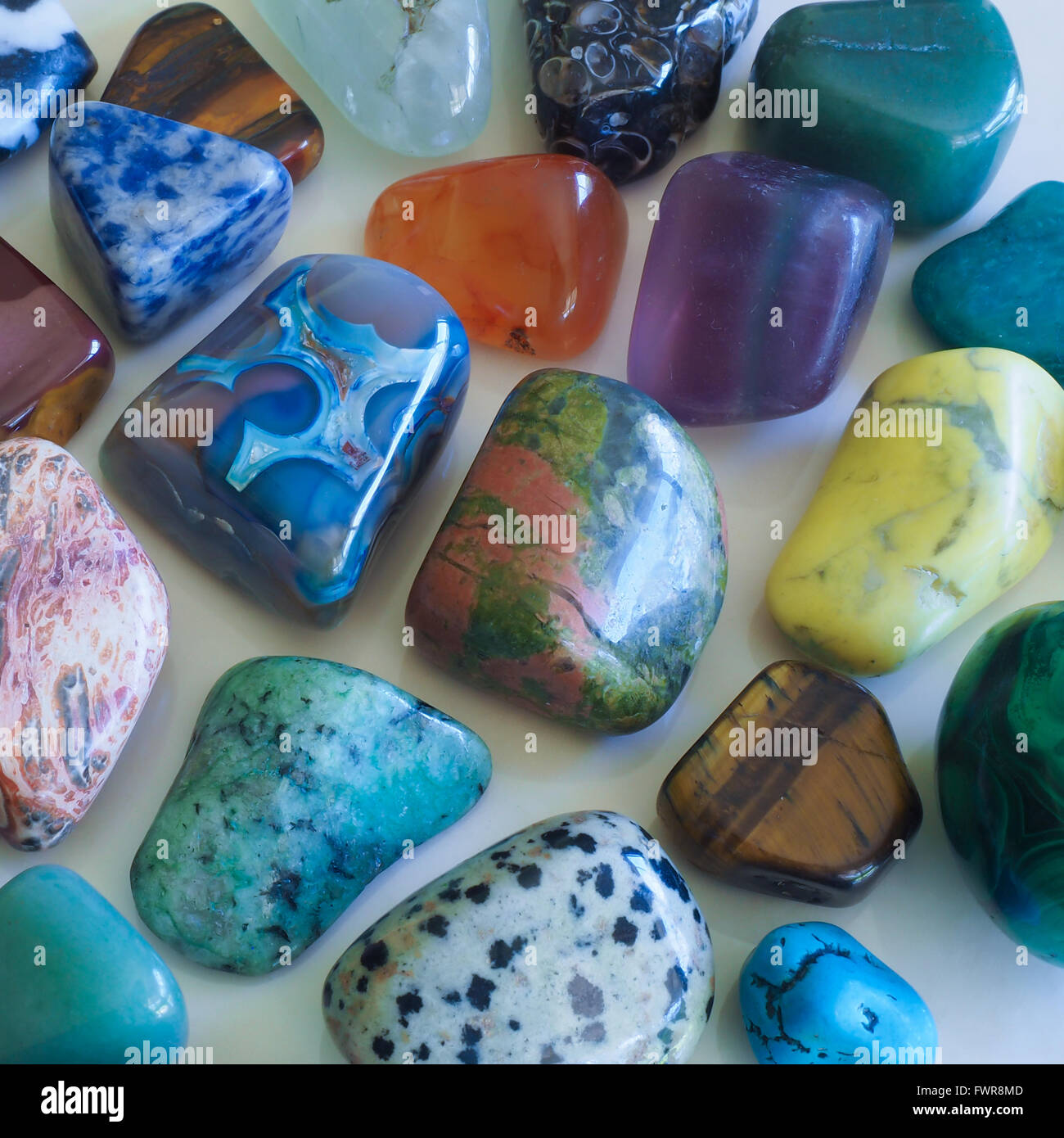 Semi-precious Stones Mixed Stock Photo
