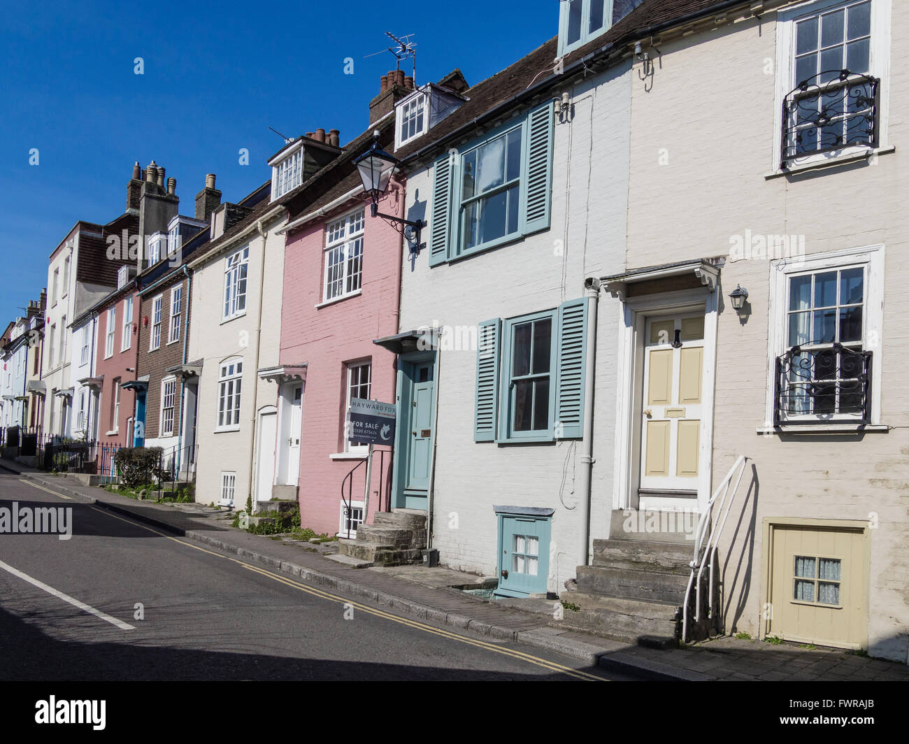 Row of colourful painted houses hires stock photography and images Alamy