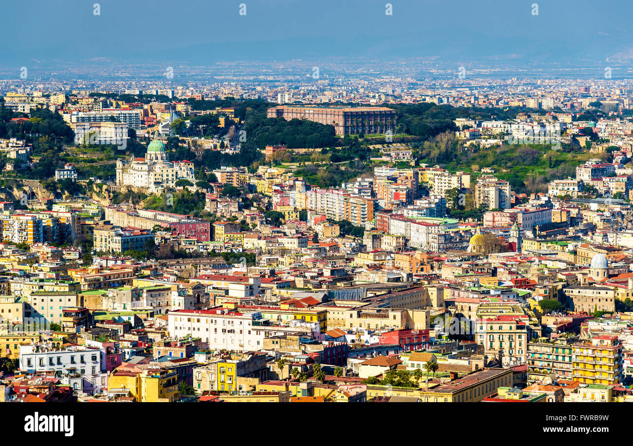 View of the Madre del Buon Consiglio Basilica and Capodimonte Palace ...