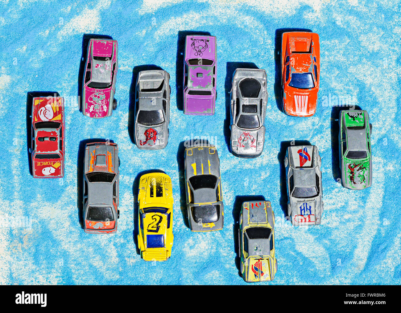 Collection of vintage toy cars Stock Photo - Alamy