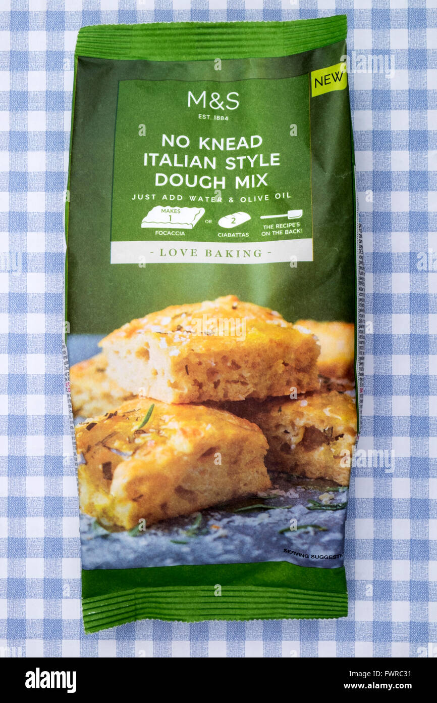 M&S Italian style dough mix Stock Photo