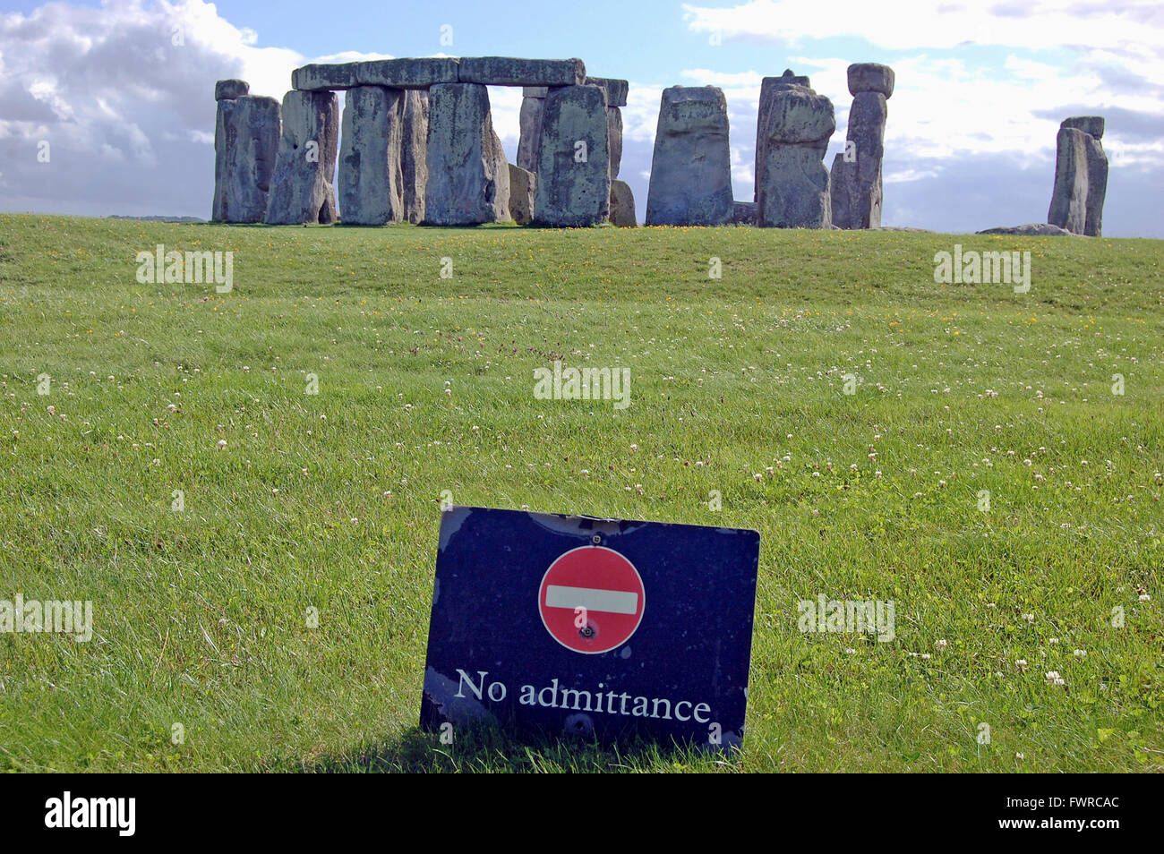 No entry to the stones at Stonehenge, england, uk Stock Photo