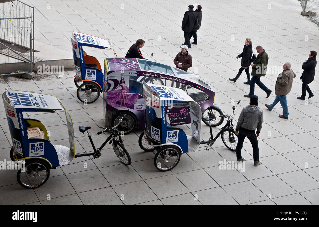 Trishaw cycle taxis, Berlin, Germany. Stock Photo