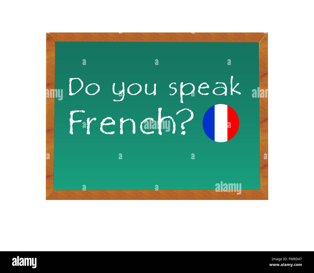 Blackboard with the text Do you speak French Stock Photo Alamy