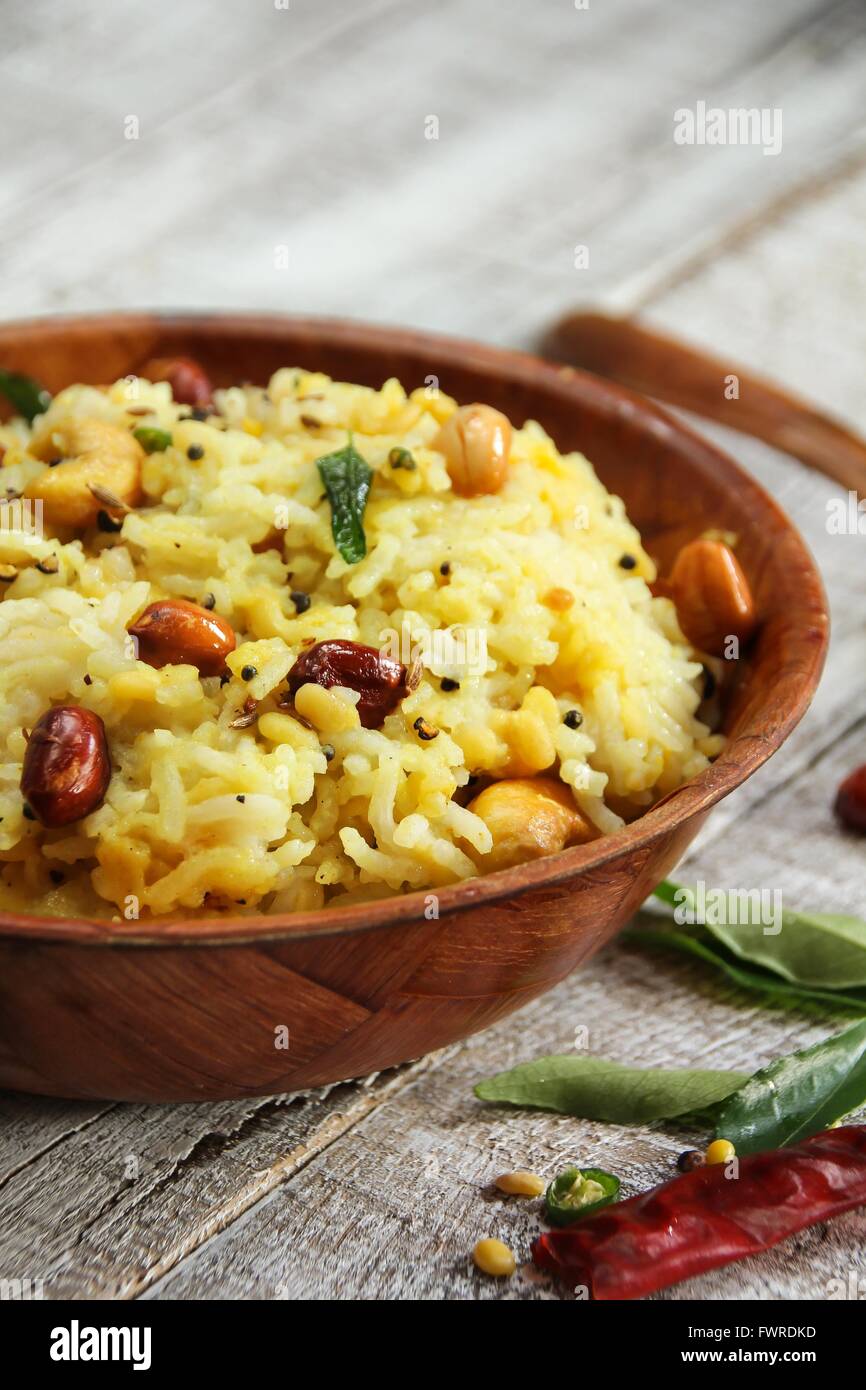 Pongal/Ponkal  Lentil rice Tamil food from south India Stock Photo