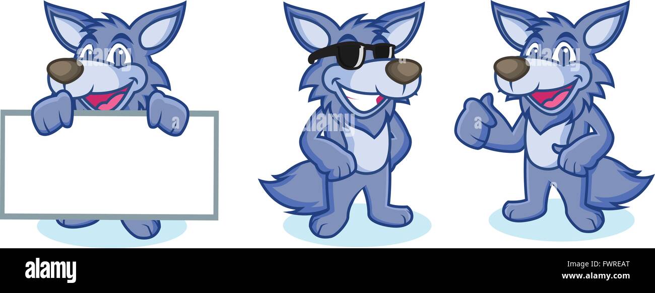 Wolf Mascot Vector happy Stock Vector Image &amp; Art - Alamy