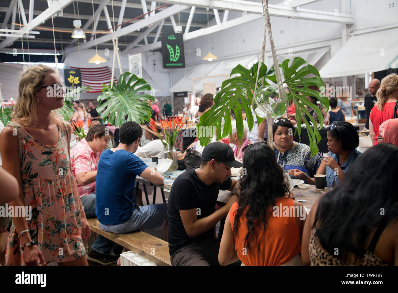 Old Biscuit Mill Food Court Sharing Table in Woodstock Cape Town