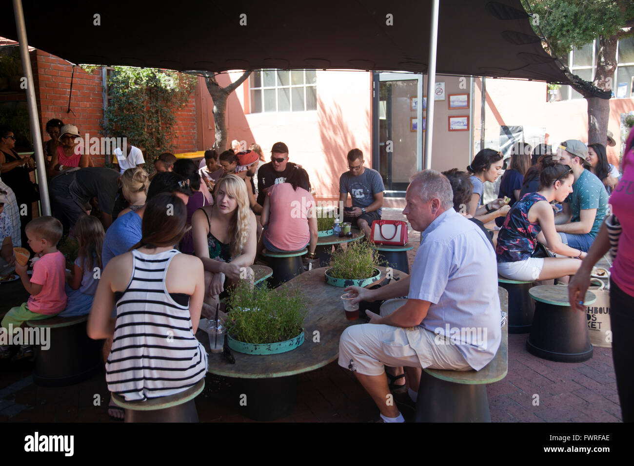 Old Biscuit Mill Food Court Sharing Table in Woodstock Cape Town