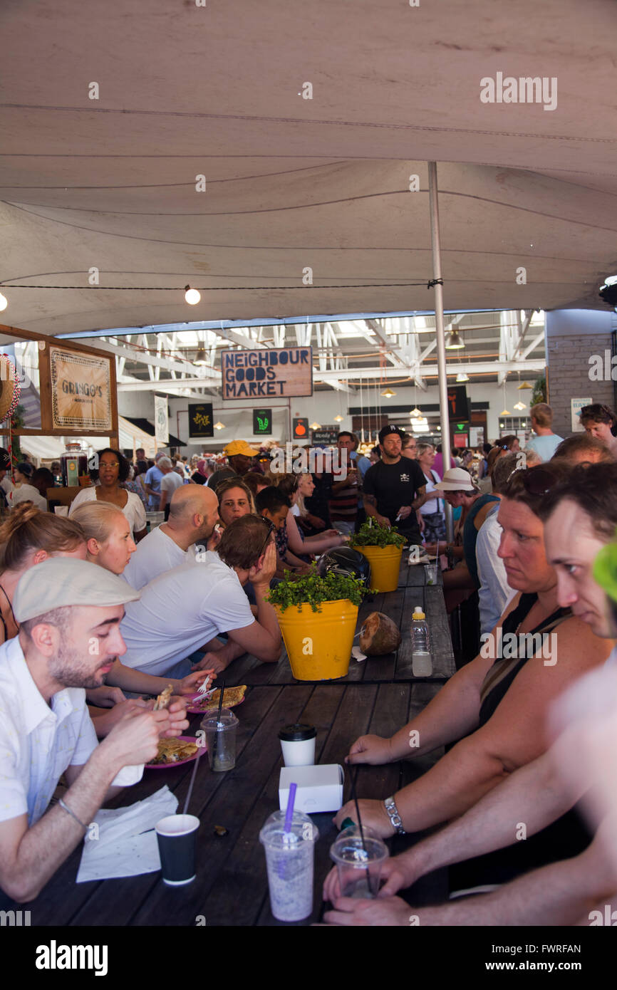 Old Biscuit Mill Food Court Sharing Table in Woodstock Cape Town