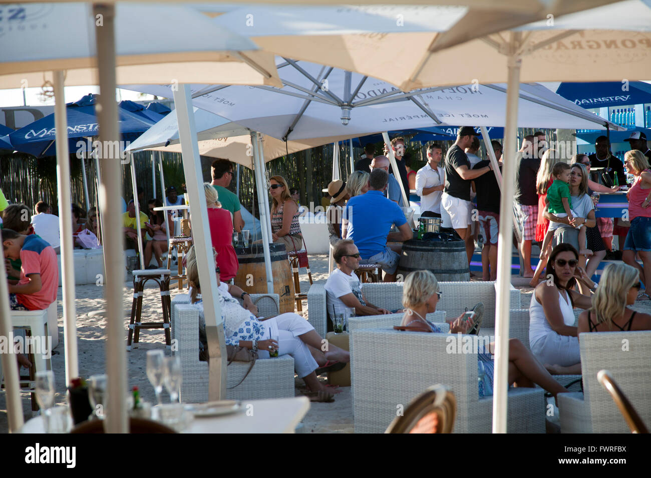 Grand Beach Cafe at Granger Bay in Cape Town - South Africa Stock Photo