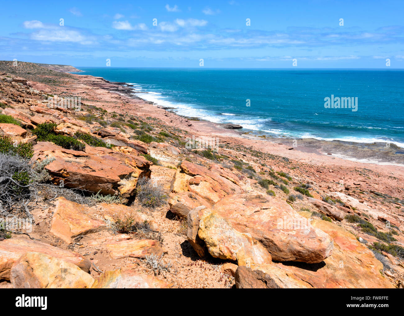 Coastline, Kalbarri National Park, Western Australia, Australia Stock Photo