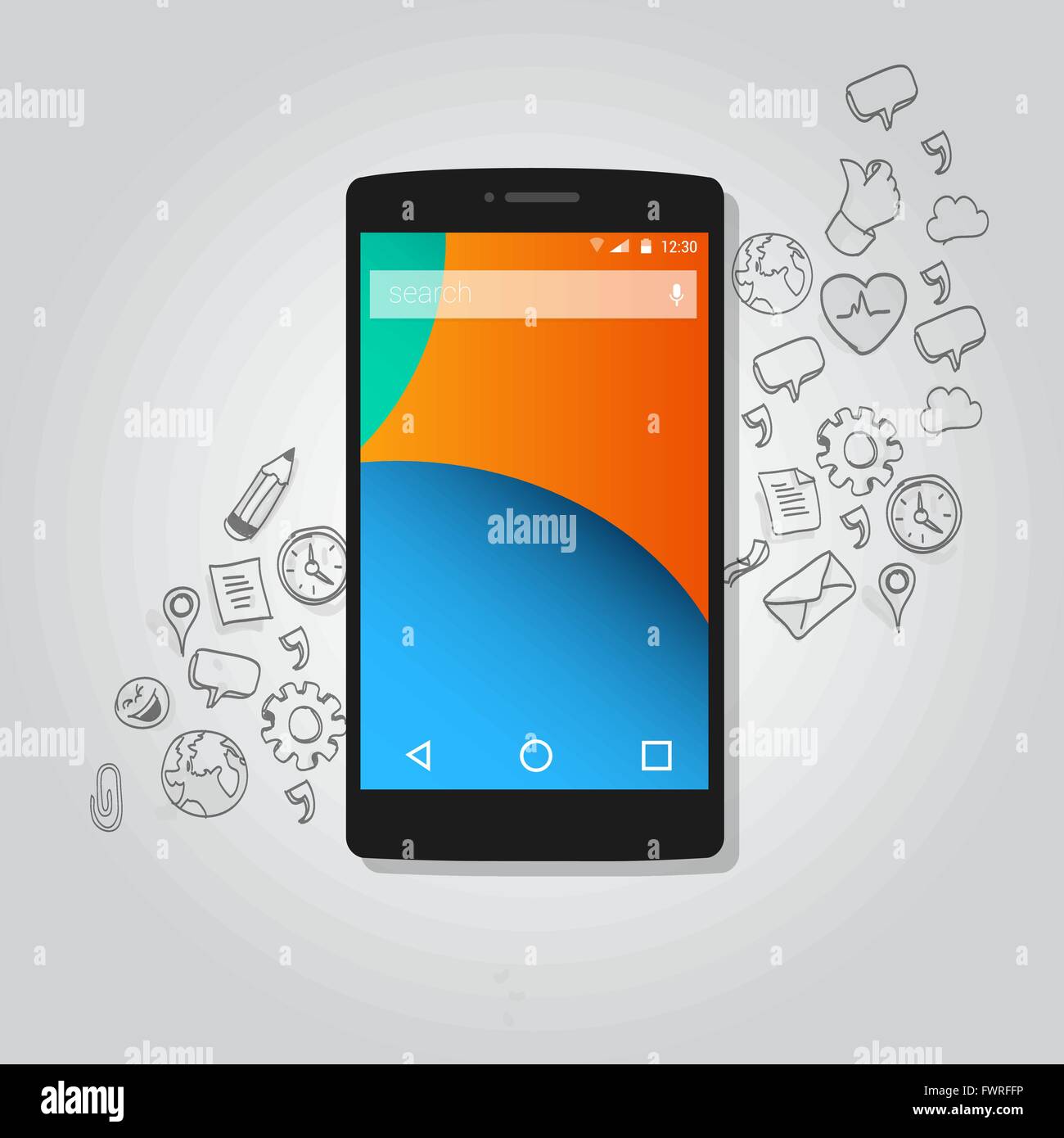 smart phone function icon concept vector Stock Vector Image & Art - Alamy