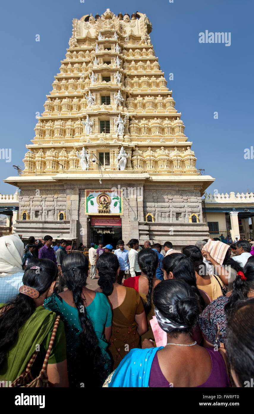 Chamundeshwari temple. Mysore. India Stock Photo