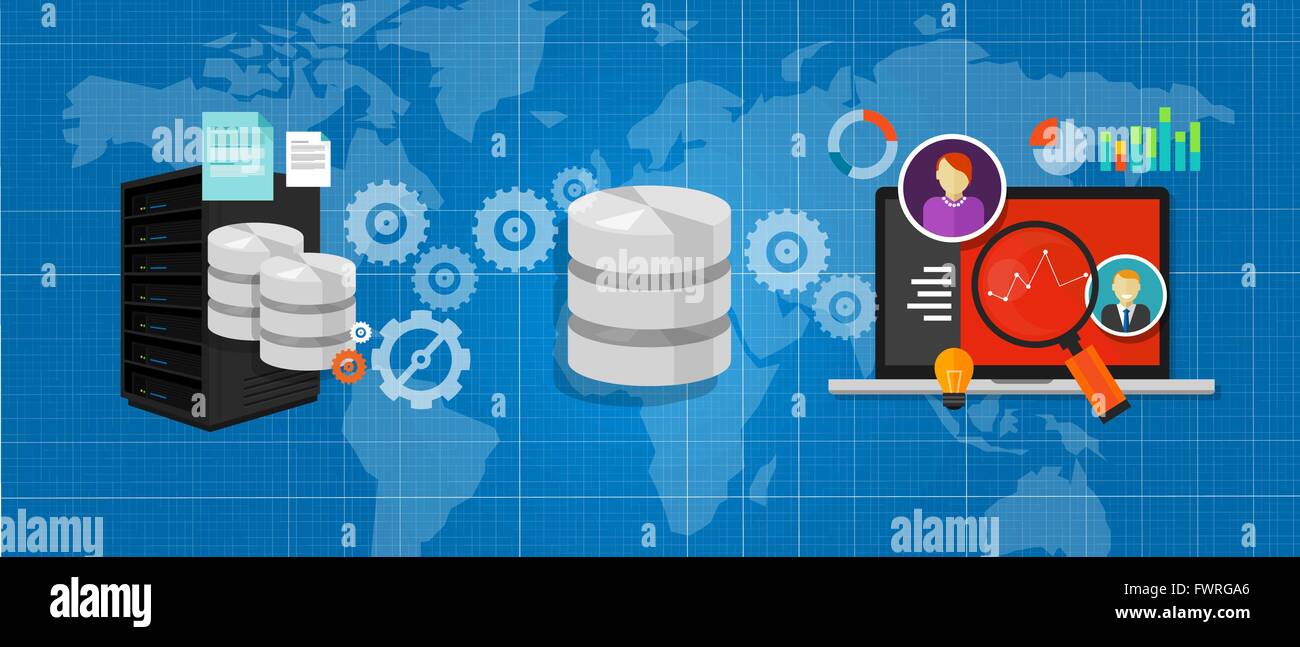 data integration database connect media files chart analysis Stock Vector Image & Art Alamy