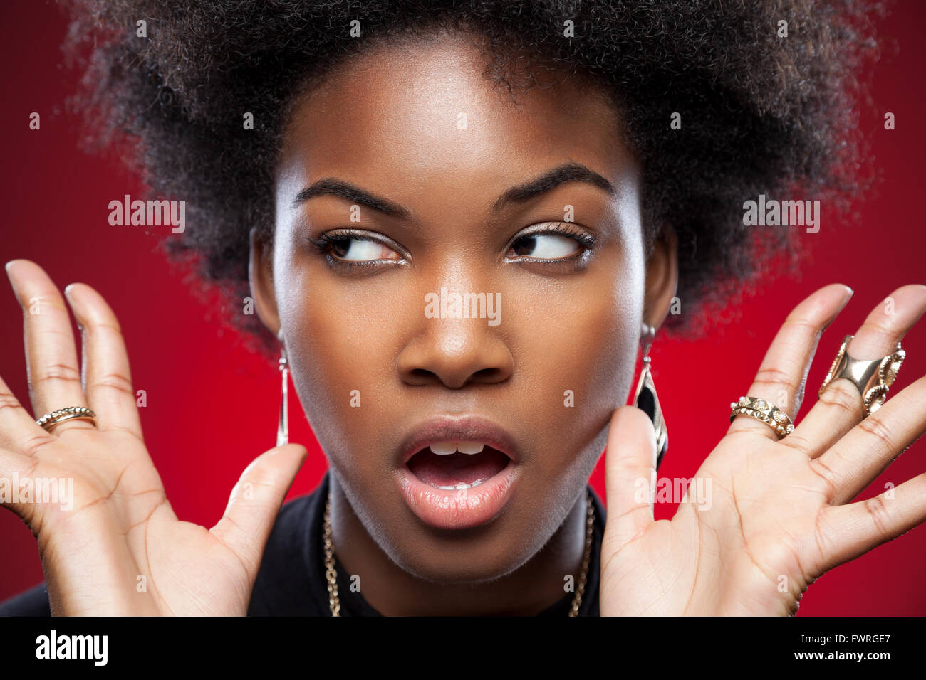 Black woman afro hi-res stock photography and images - Alamy