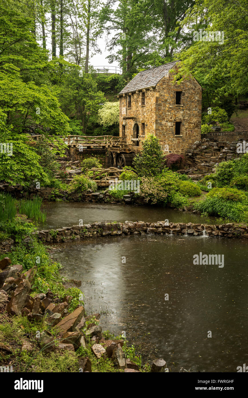 An authentic reproduction of an old waterpowered grist mill Stock