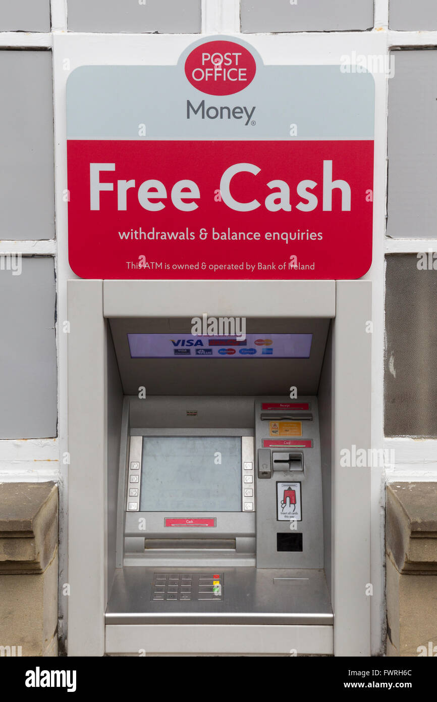 Post Office money Free Cash machine Stock Photo