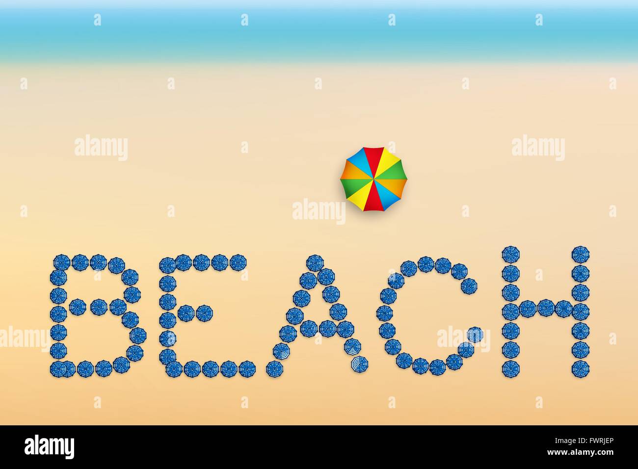 Beach background with sun umbrellas Stock Vector Image & Art - Alamy