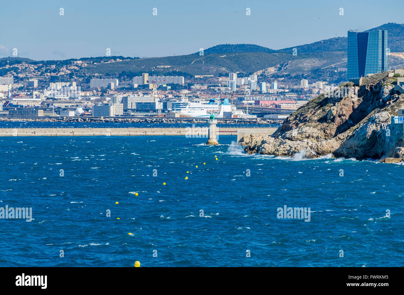 LA JOLIETTE, LE PORT ET LA TOUR CGM, MARSEILLE, BDR, FRANCE 13 Stock Photo Alamy
