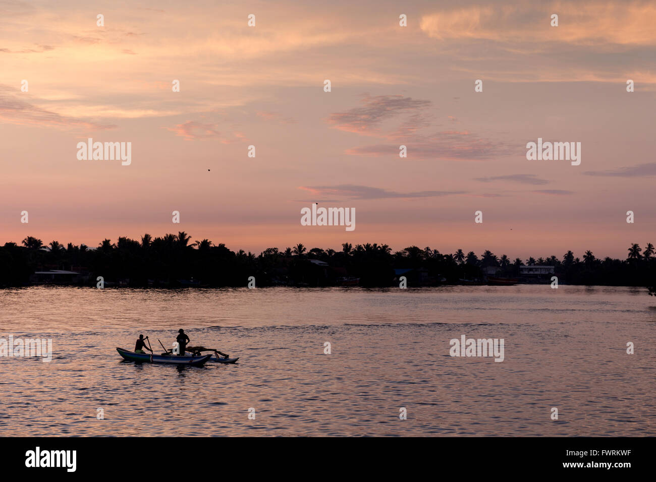 Fishermen on Negombo Lagoon at dawn, Sri Lanka Stock Photo - Alamy