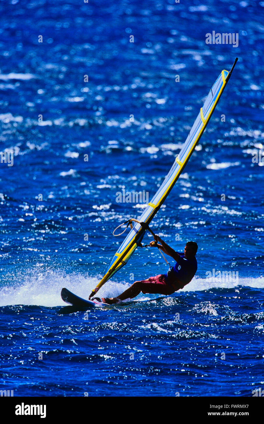 Windsurfing in Maui Stock Photo Alamy
