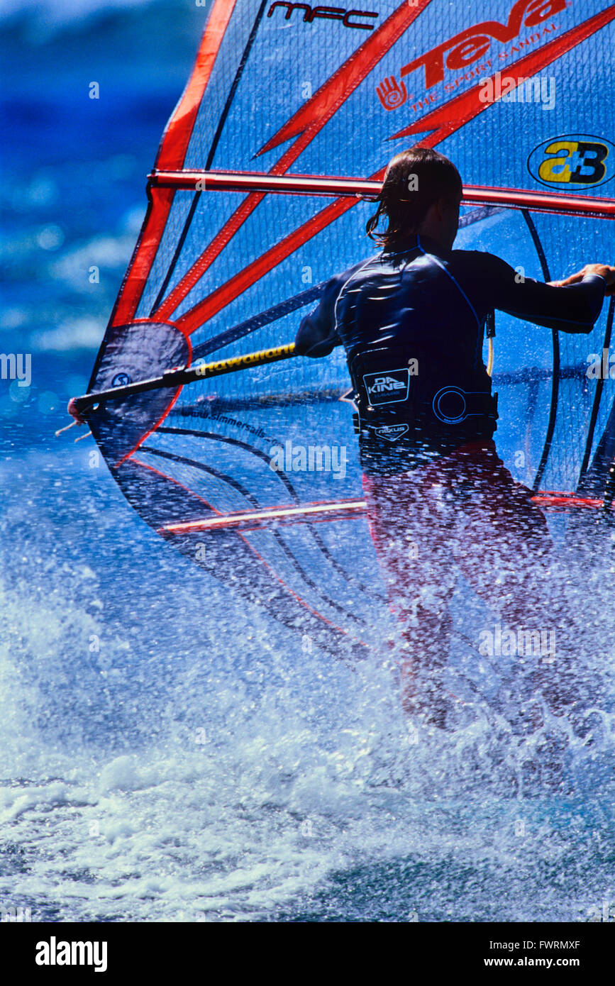 Windsurfing in Maui Stock Photo Alamy