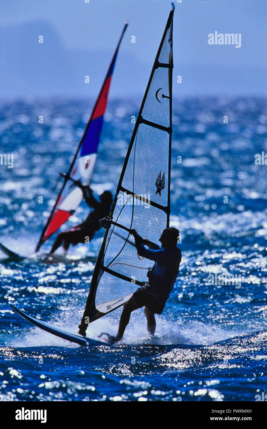 Windsurfing in Maui Stock Photo Alamy