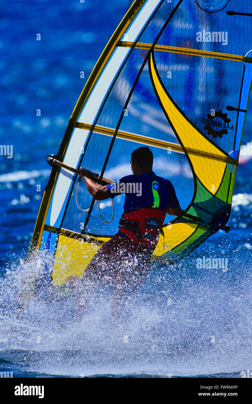 Windsurfing in Maui Stock Photo Alamy
