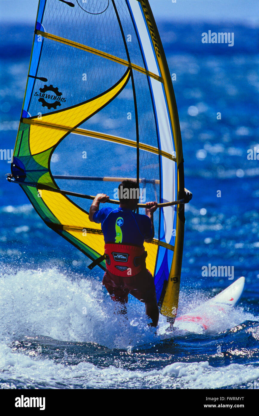 Windsurfing in Maui Stock Photo Alamy