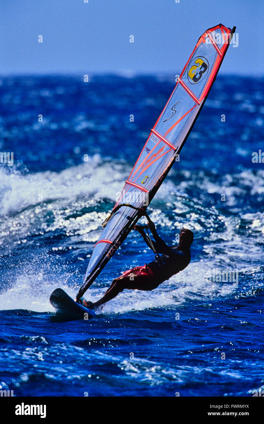 Windsurfing in Maui Stock Photo Alamy