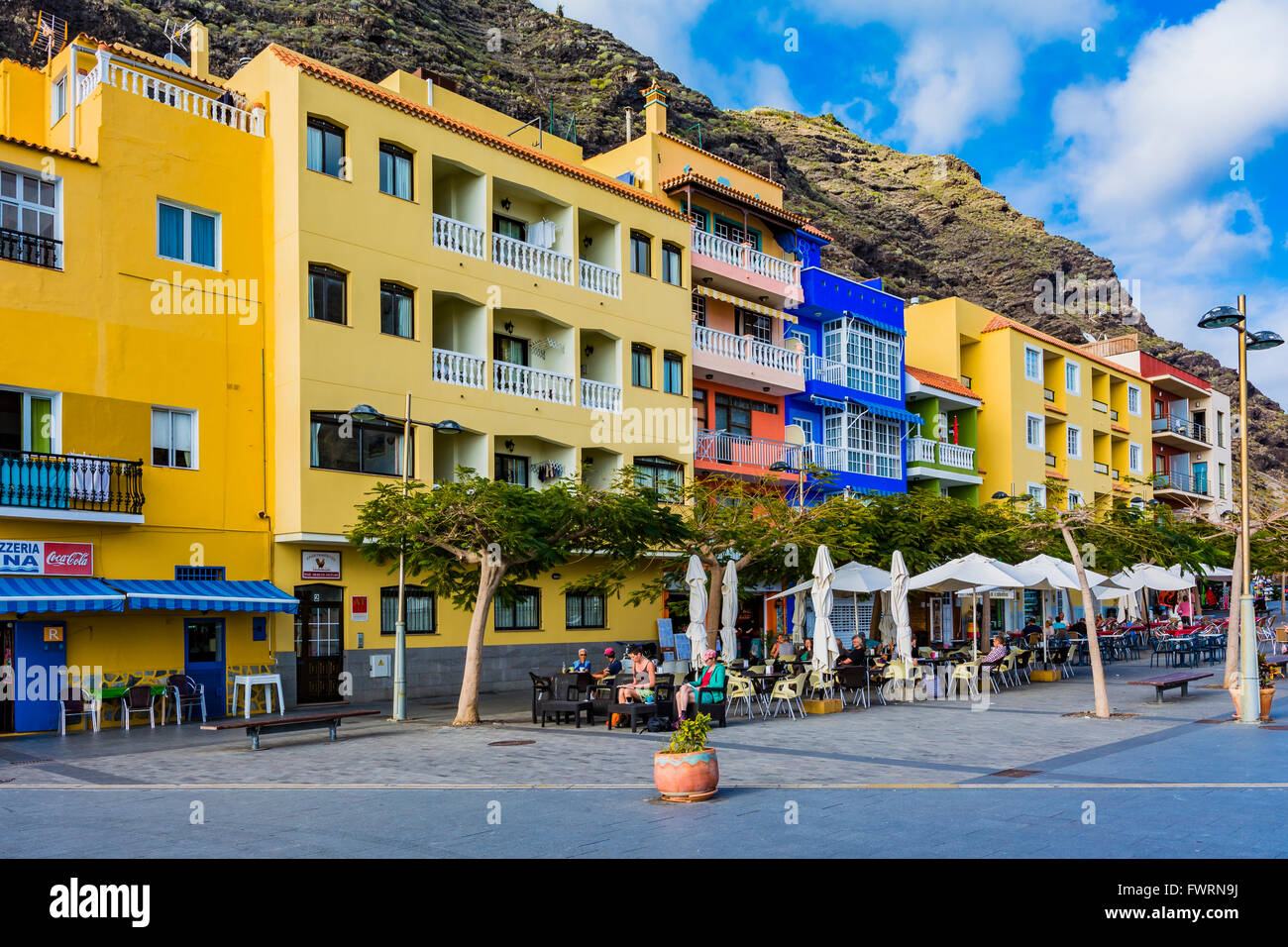The Port of Tazacorte. Tazacorte, La Palma, Tenerife, Canary Islands, Spain, Europe Stock Photo