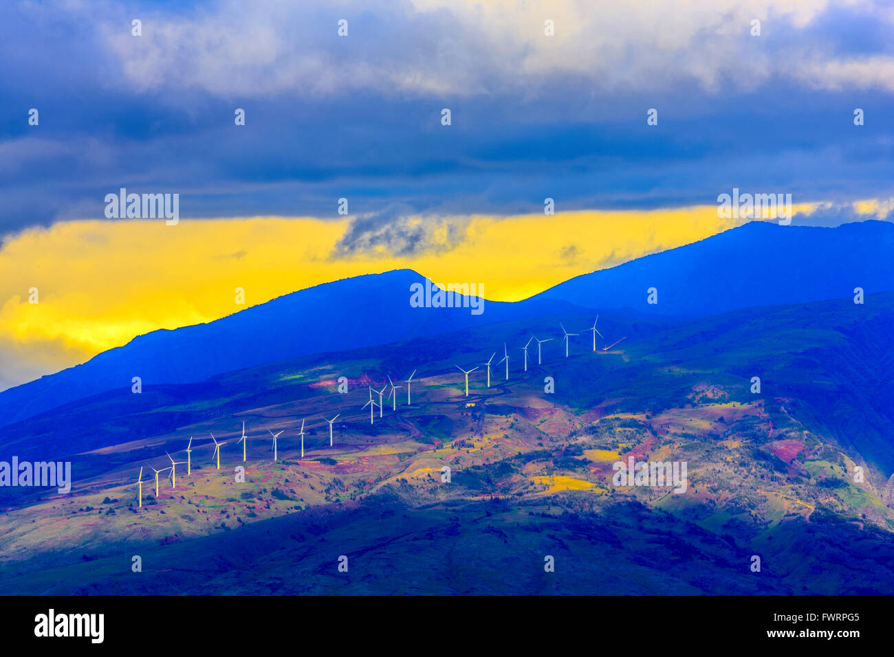 Maui hawaii wind turbines hires stock photography and images Alamy