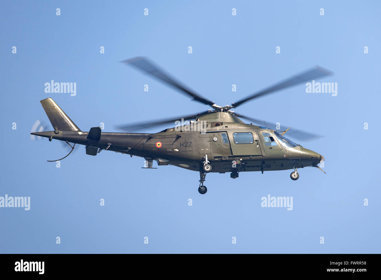 Belgian Land Component (Army) Agusta A-109 Helicopter Stock Photo
