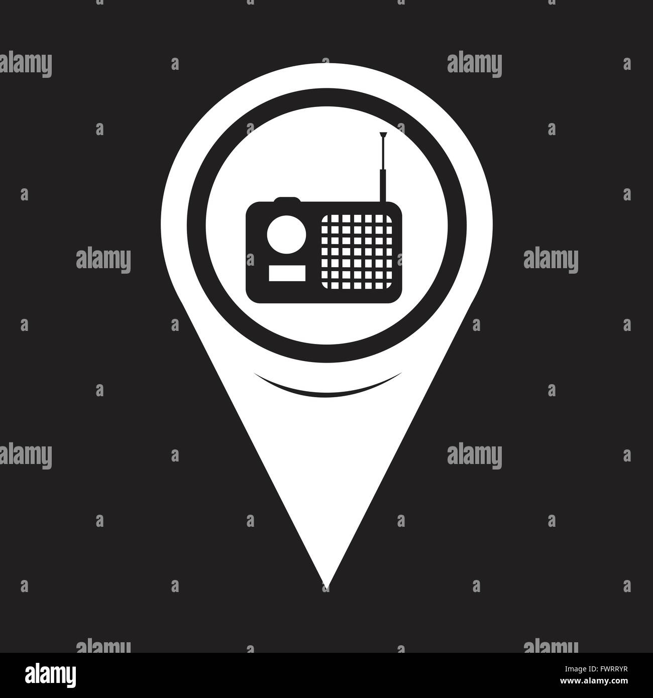 Map Pointer Radio Icon Stock Vector Image & Art - Alamy