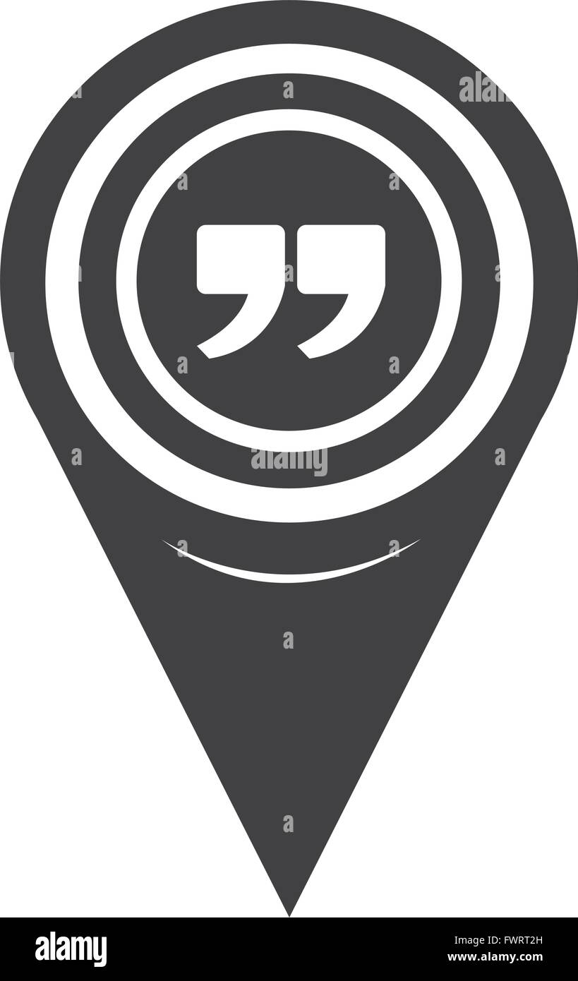 Map Pointer Quote Sign Icon Stock Vector Image & Art - Alamy