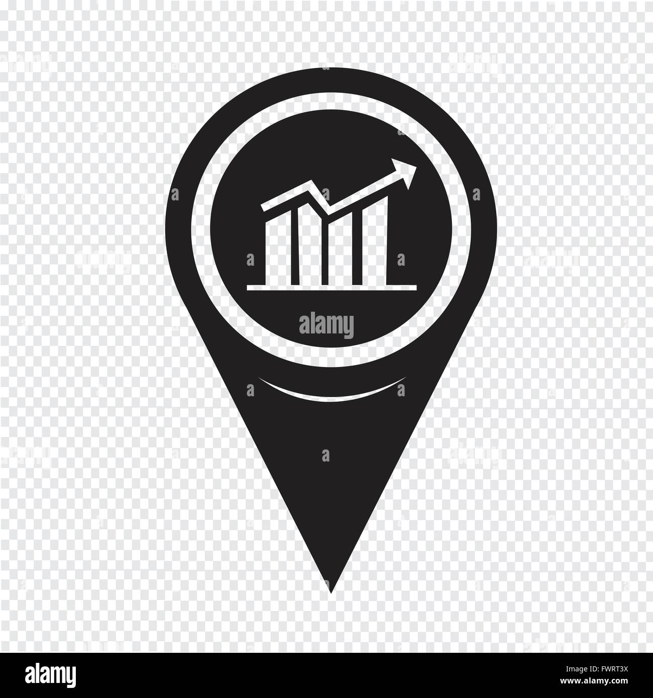 Map Pointer Graph Icon Stock Vector Image & Art - Alamy