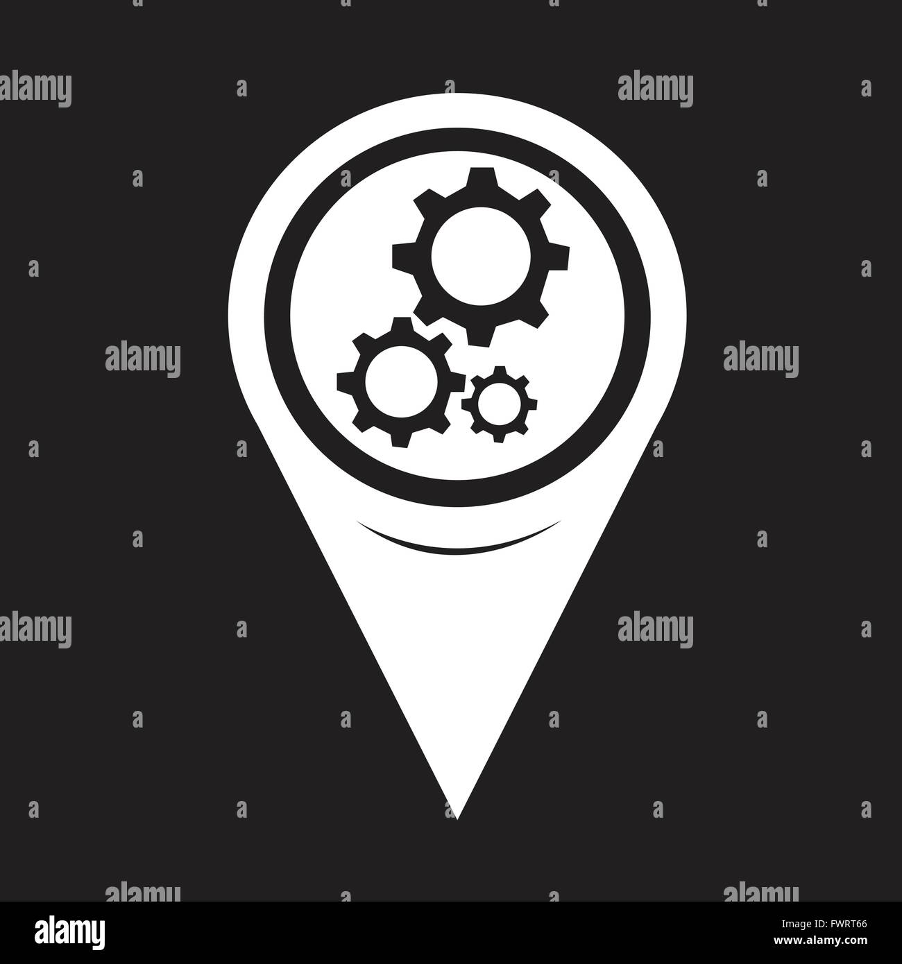Map Pointer Gear Icon Stock Vector Image & Art - Alamy