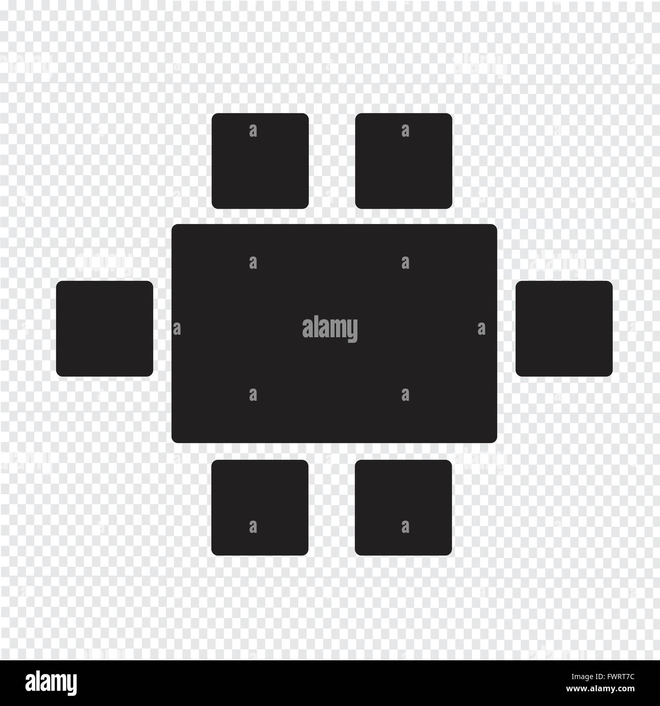 Top View Dinning Furniture Icon Stock Vector Image & Art - Alamy