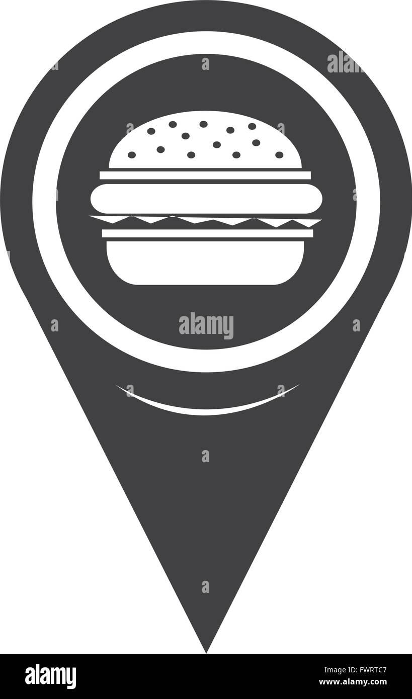 Map Pointer Burger icon Stock Vector Image & Art - Alamy
