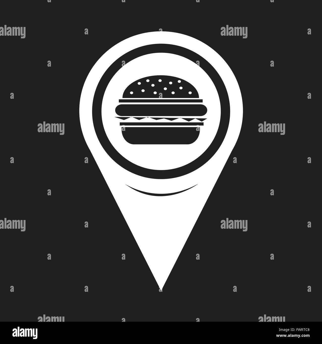 Map Pointer Burger icon Stock Vector Image & Art - Alamy