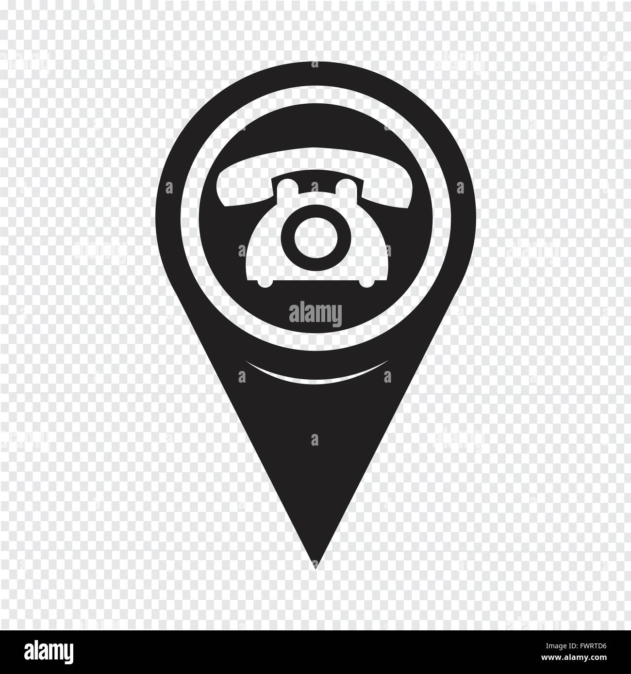 Map Pointer Old Phone Icon Stock Vector Image & Art - Alamy