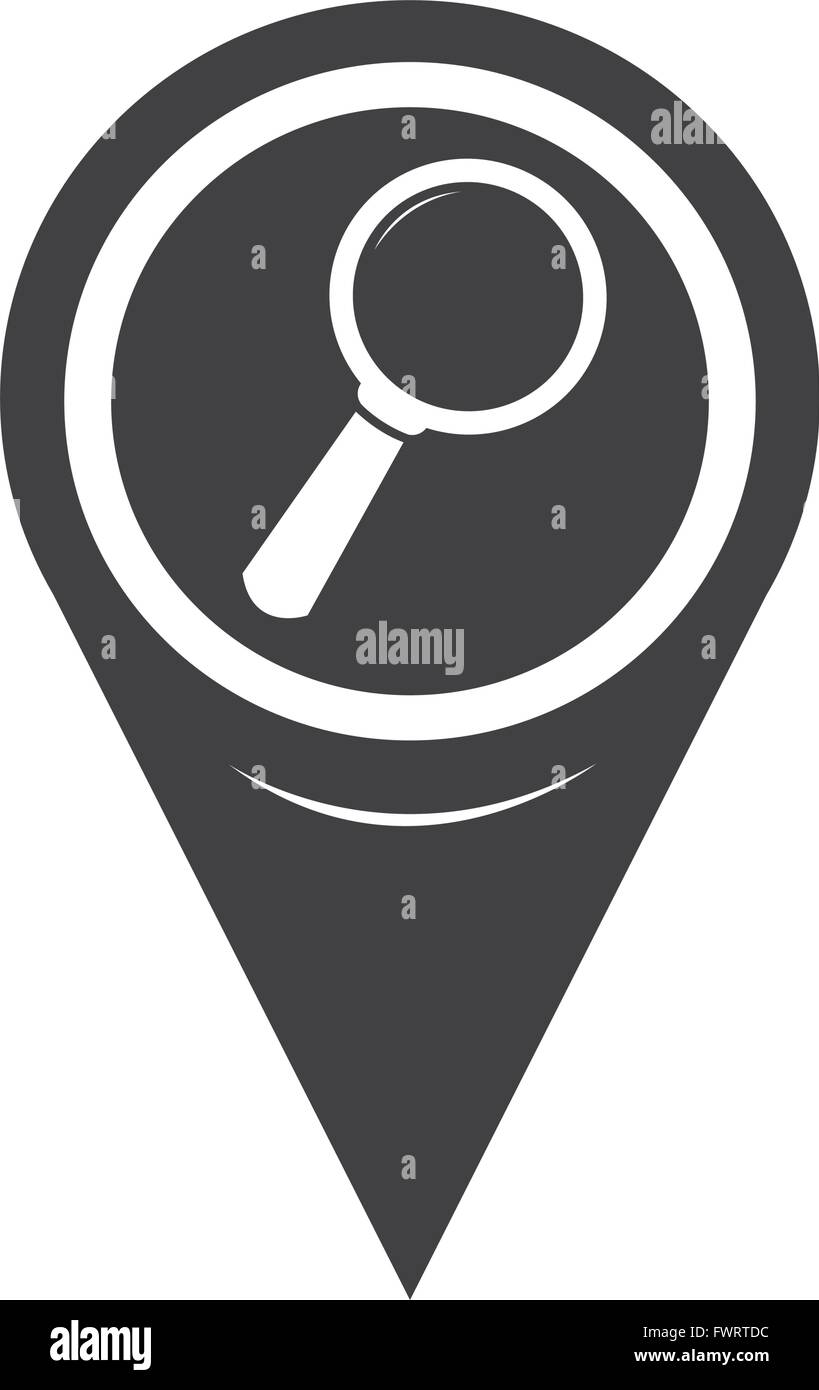 Map Pointer Search Icon Stock Vector Image & Art - Alamy