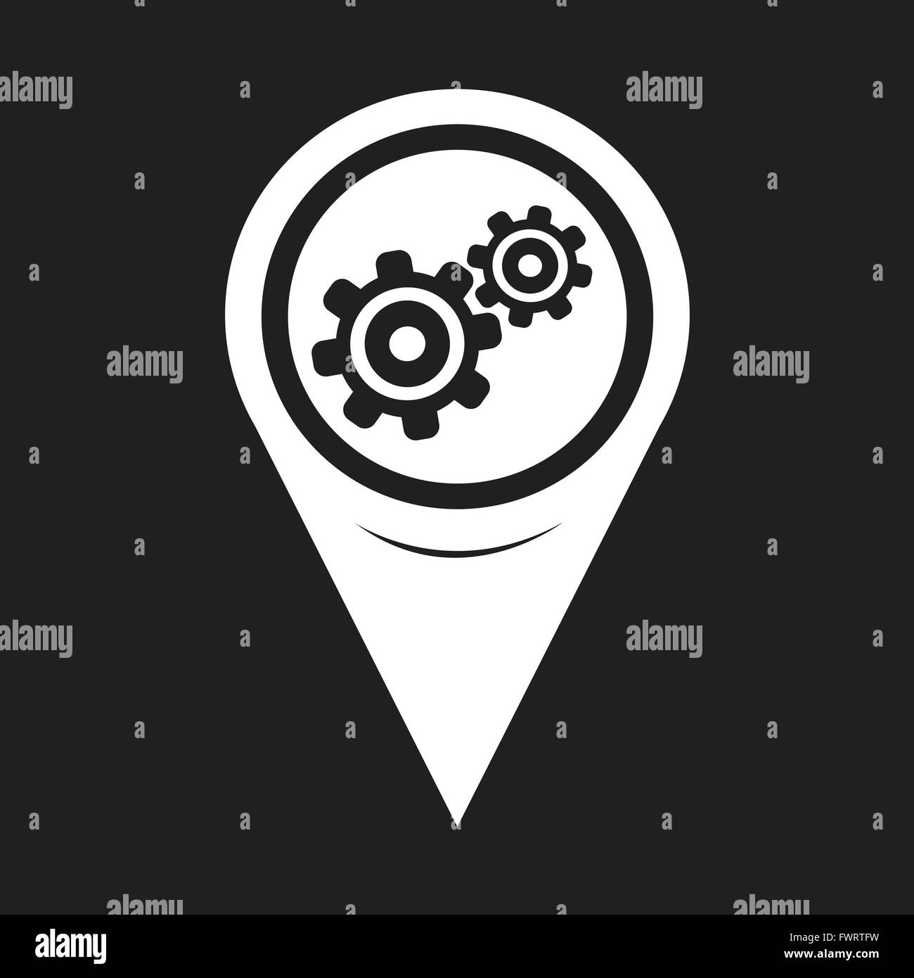 Map Pointer Gear icon Stock Vector Image & Art - Alamy