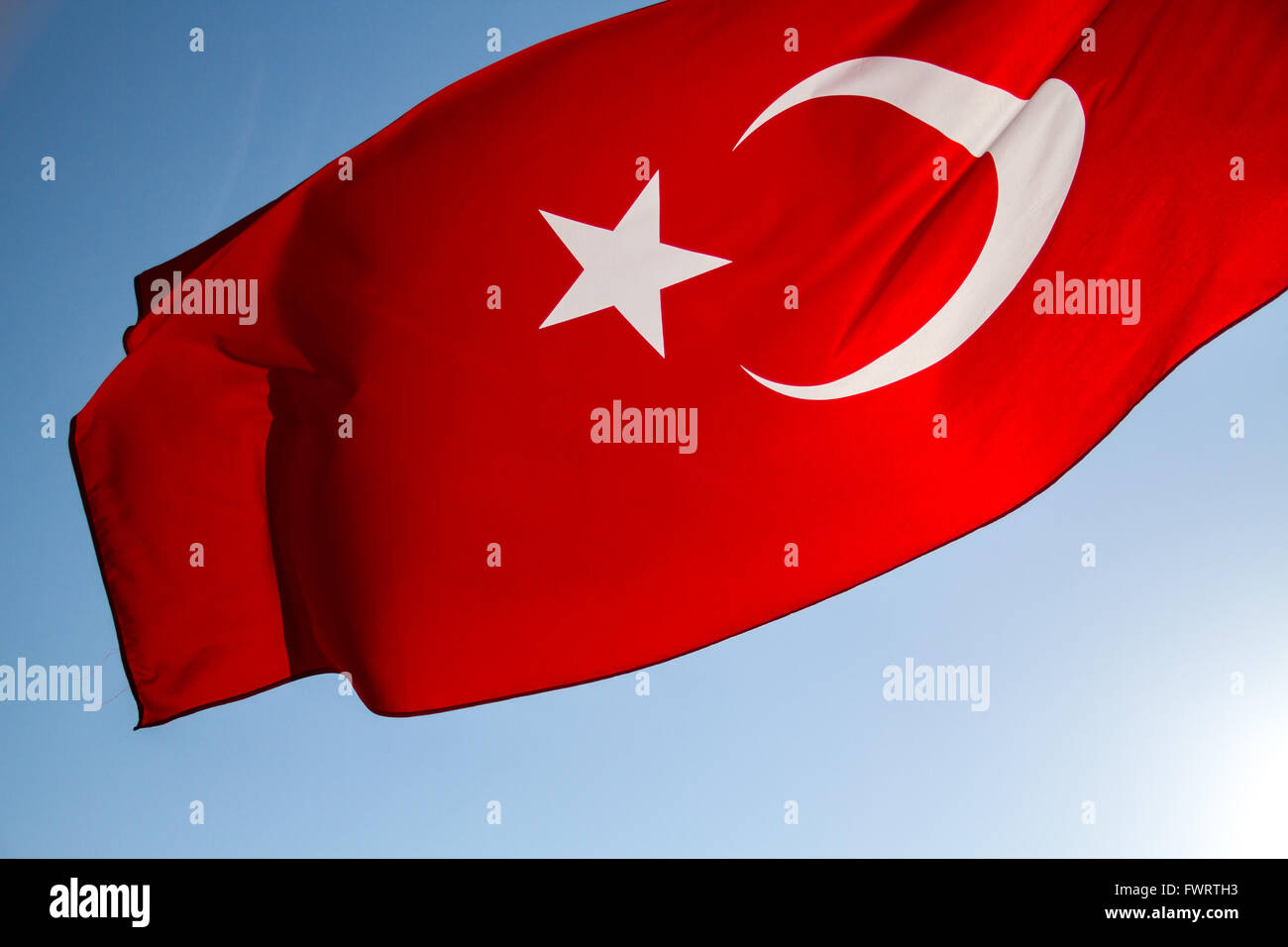 Turkish Flag Stock Photo