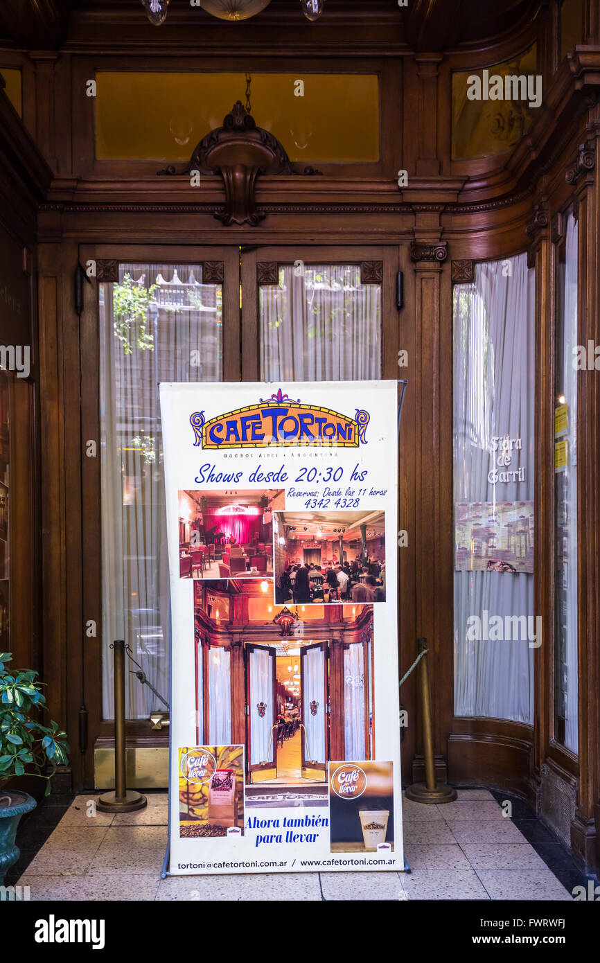 The Cafe Tortoni in Buenos Aires, Argentina, South America. Stock Photo