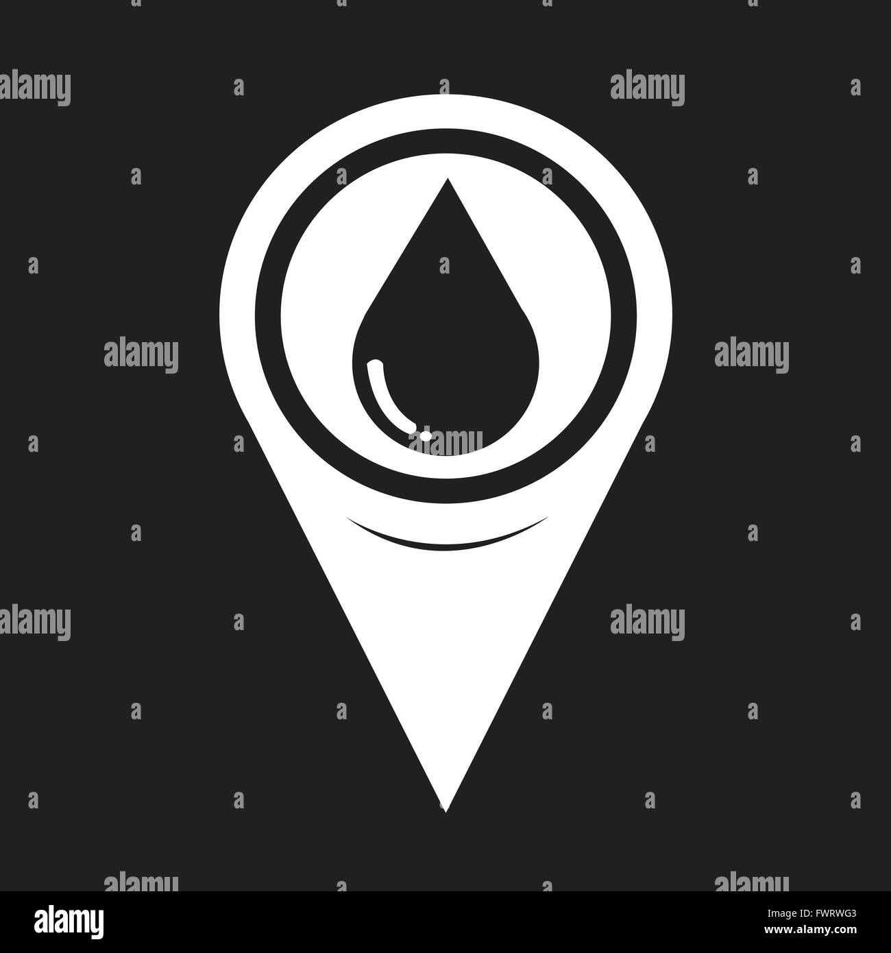 Map Pointer Water Drop Icon Stock Vector Image & Art - Alamy